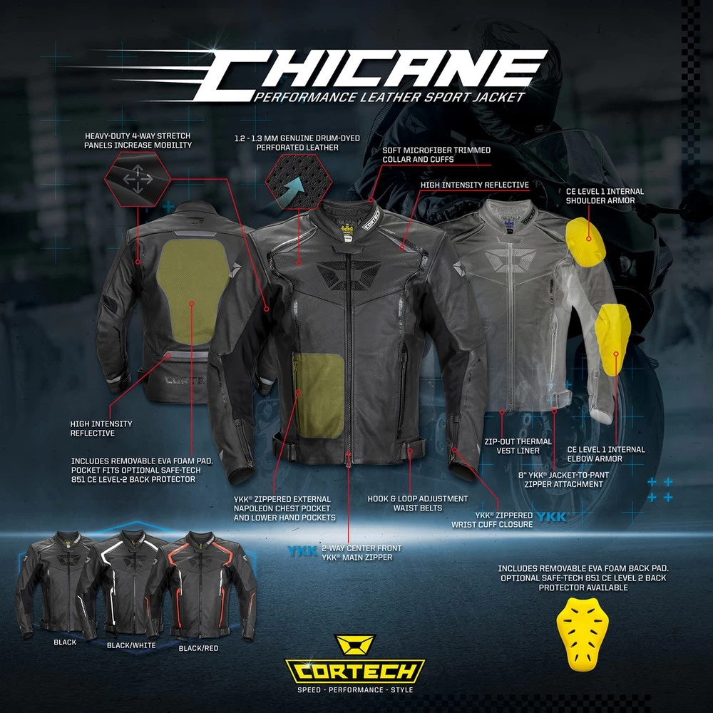 Cortech Chicane Leather Jacket 7 Cortech Chicane Leather Jacket - Image 7