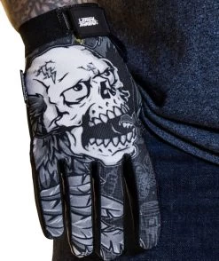 LETHAL THREAT Good N Evil Skulls Gloves -Motorcycle Equipment Shop good n evil skulls gloves 3 59878.1688163471
