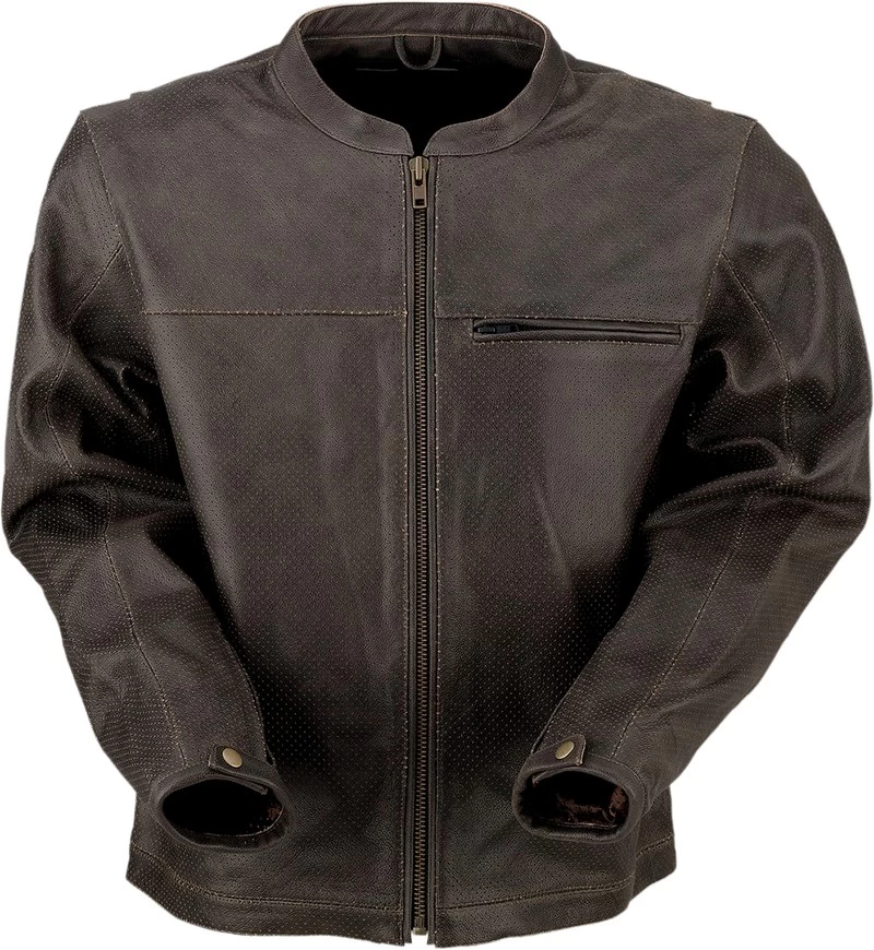 Z1R Munition Perforated Leather Jacket